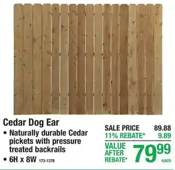 Menards Cedar Dog Ear Pre-Assembled Wood Panels offer