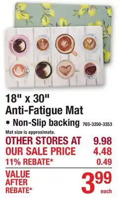 Menards 18 x 30 Anti-Fatigue Mat offer
