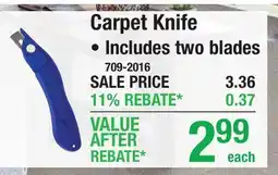 Menards Carpet Knife offer
