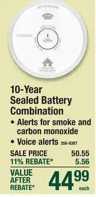 Menards 10-Year Sealed Battery Combination offer