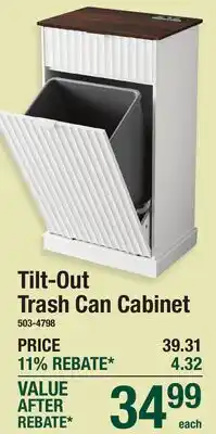 Menards Tilt-Out Trash Can Cabinet offer