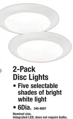 Menards 2-Pack Disc Lights offer