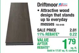 Menards Driftmoor Waterproof Vinyl Plank offer