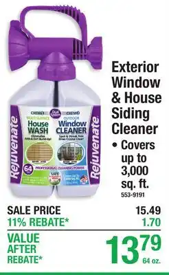 Menards Exterior Window & House Siding Cleaner offer