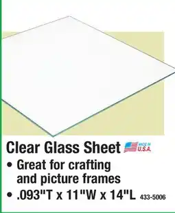 Menards Clear Glass Sheet offer