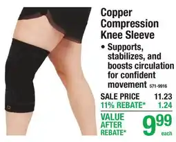 Menards Copper Compression Knee Sleeve offer