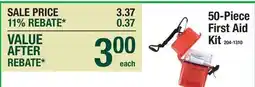 Menards 50-Piece First Aid Kit offer