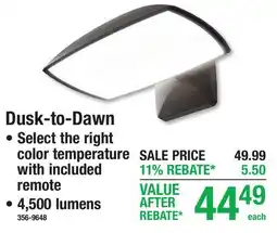 Menards Dusk-to-Dawn offer