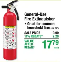 Menards General-Use Fire Extinguisher offer