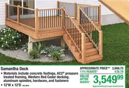 Menards Samantha Deck Western Red Cedar offer
