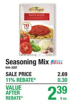 Menards Seasoning Mix Canning offer