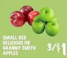 Foodarama Small red delicious or granny smith apples offer