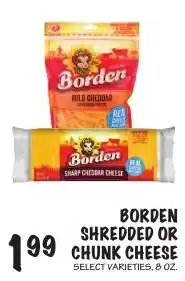 Foodarama Borden shredded or chunk cheese offer