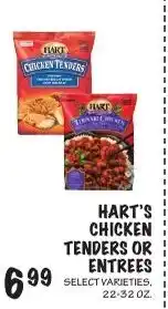 Foodarama Hart's chicken tenders or entrees offer