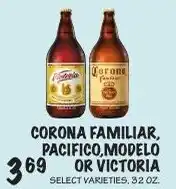 Foodarama Corona Familiar, Pacifico, Modelo or Victoria offer