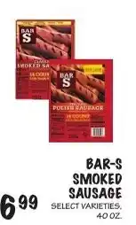 Foodarama Bar-s smoked sausage offer