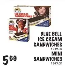 Foodarama Blue Bell ice cream sandwiches offer