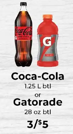 Sunset Foods Coca-Cola or Gatorade offer