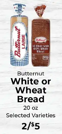 Sunset Foods Butternut White or Wheat Bread offer