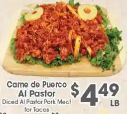 Arteagas Food Center Carne de Puerco Al Pastor offer