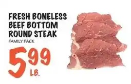 Foodarama Fresh boneless beef bottom round steak offer