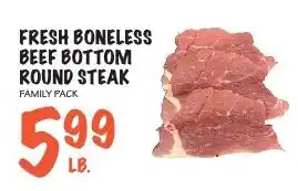 Foodarama Fresh boneless beef bottom round steak offer
