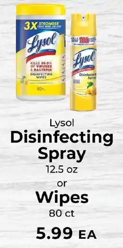 Sunset Foods Lysol Disinfecting Spray or Wipes offer