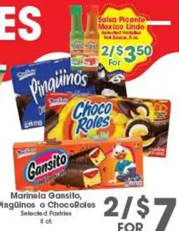 Arteagas Food Center Marinela Gansito, Pinguinos or Choco Roles offer