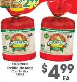 Arteagas Food Center Guerrero tortillas offer