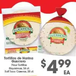 Arteagas Food Center Guerrero flour tortillas offer
