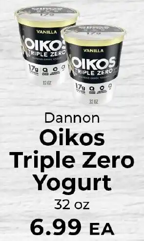 Sunset Foods Dannon Oikos Triple Zero Yogurt offer