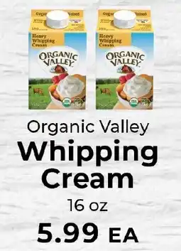 Sunset Foods Organic Valley Whipping Cream offer