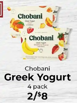 Sunset Foods Chobani Greek Yogurt offer