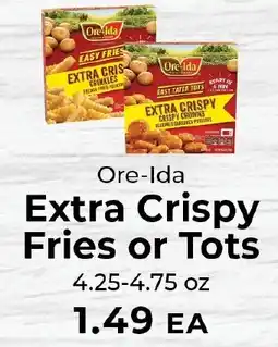 Sunset Foods Ore-Ida Extra Crispy Fries or Tots offer