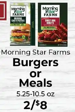 Sunset Foods Morning star farms burgers or meals offer