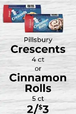 Sunset Foods Pillsbury crescents or cinnamon rolls offer