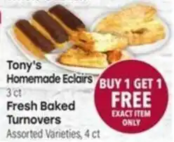 Tony’s Fresh Market Tony's Homemade Eclairs offer