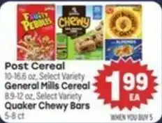 Tony’s Fresh Market Post Cereal offer