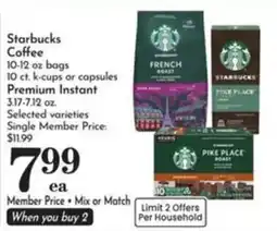 Pavilions Starbucks Coffee offer