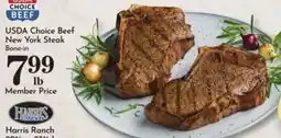 Pavilions Harris Ranch USDA Choice Beef New York Steak offer
