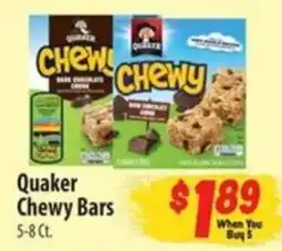 Food Giant Quaker chewy bars offer