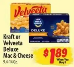 Food Giant Kraft or Velveeta Deluxe Mac & Cheese offer