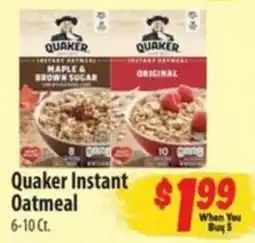 Food Giant Quaker Instant Oatmeal offer