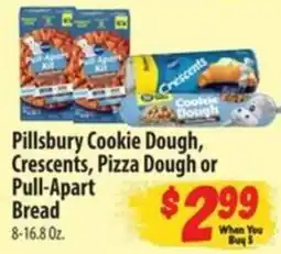 Food Giant Pillsbury Cookie Dough, Crescents, Pizza Dough or Pull-Apart Bread offer