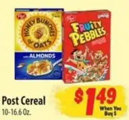 Food Giant Post Cereal offer