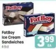 Tony’s Fresh Market FatBoy Ice Cream Sandwiches offer