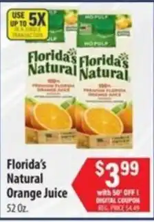 Food Giant Florida's Natural Orange Juice offer