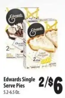 Food Giant Edwards single serve pies offer