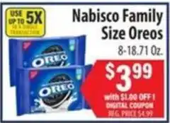 Food Giant Nabisco Family Size Oreo offer