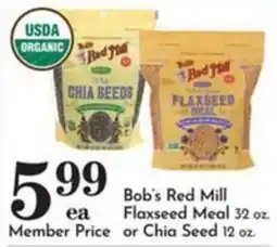 Pavilions Bob's Red Mill Flaxseed Meal or Chia Seed offer